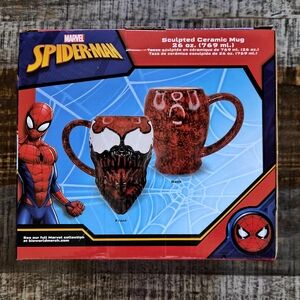 Collectible Licensed Marvel Spiderman Venom Sculpted Big 26 oz Ceramic Mug BNIB